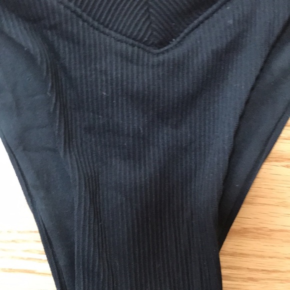 One One small black ribbed bikini bottom. - Picture 2 of 4